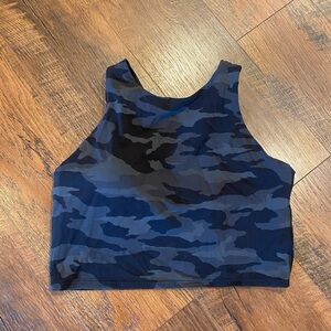 Athleta Gray and Black Camo Sports Bra Top